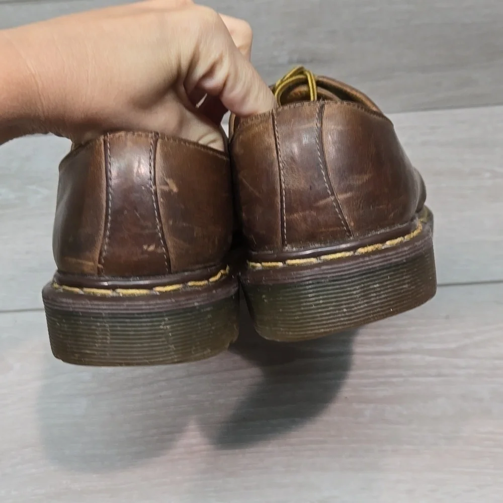 Vintage Doc Dr.Martens Mens Leather Oxford Chunky Tractor shoes sz UK 9 US M 10